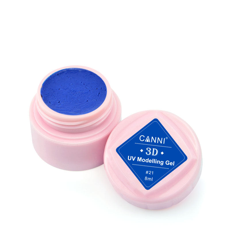 Гель-пластилін для 3D моделювання Canni UV Modelling Gel №21 синій 8 мл