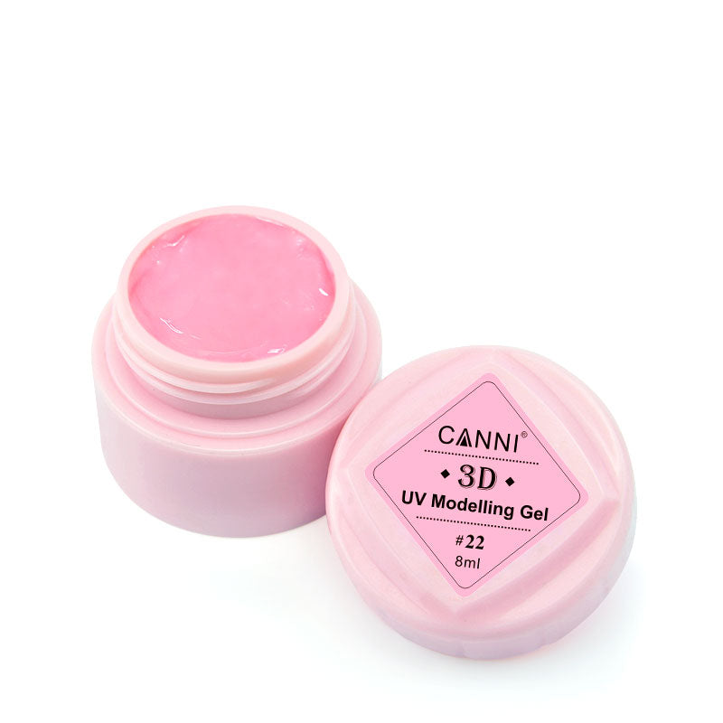 Гель-пластилін для 3D моделювання Canni UV Modelling Gel №22 ніжно-рожевий 8 мл