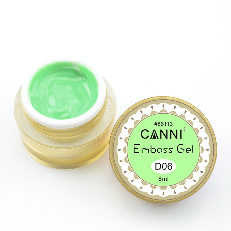 Гель-паста для об`ємного дизайну Canni Emboss Gel №06 салатовий 8 мл