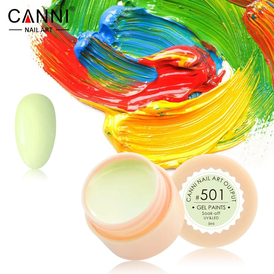 Гель-фарба Canni Gel Paint №501 блідо-салатова 5 мл