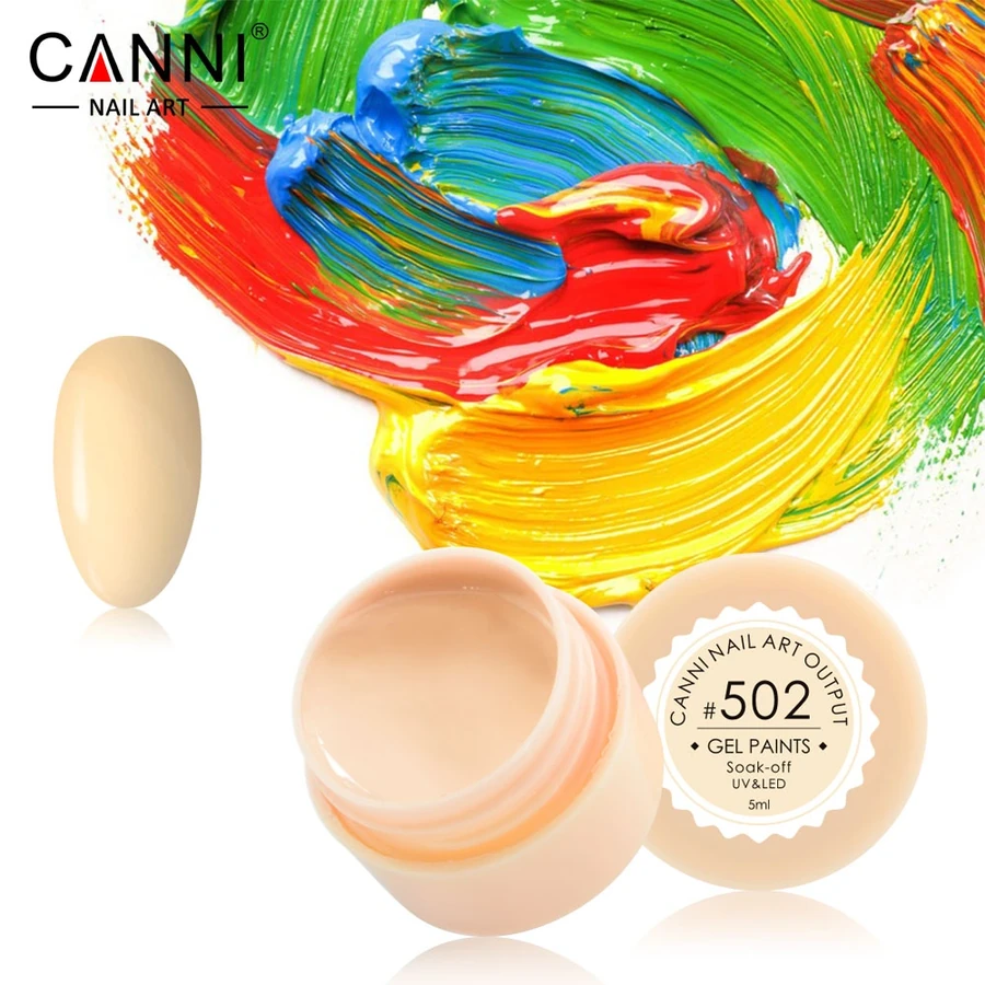 Гель-фарба Canni Gel Paint №502 пастельно-жовта 5 мл