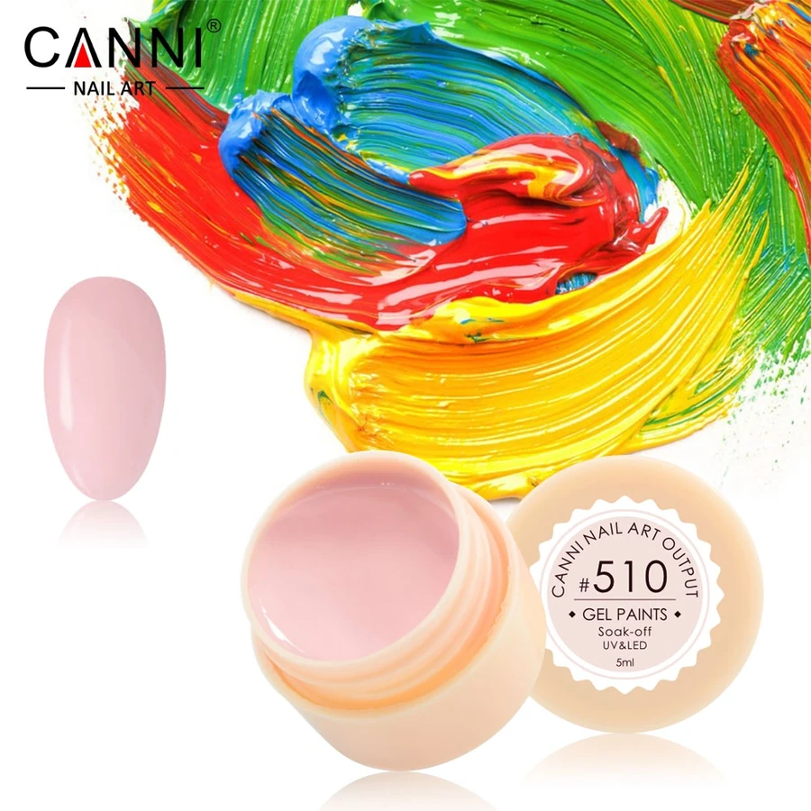 Гель-фарба Canni Gel Paint №510 рожево-молочна 5 мл