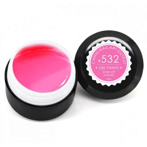 Гель-фарба Canni Gel Paint №532 насичений яскраво-рожевий 5 мл