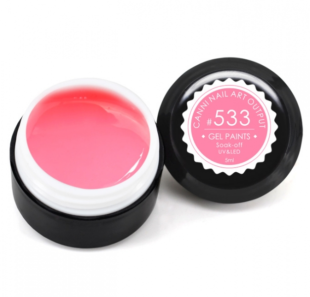 Гель-фарба Canni Gel Paint №533 пастельний помаранчево-рожевий 5 мл