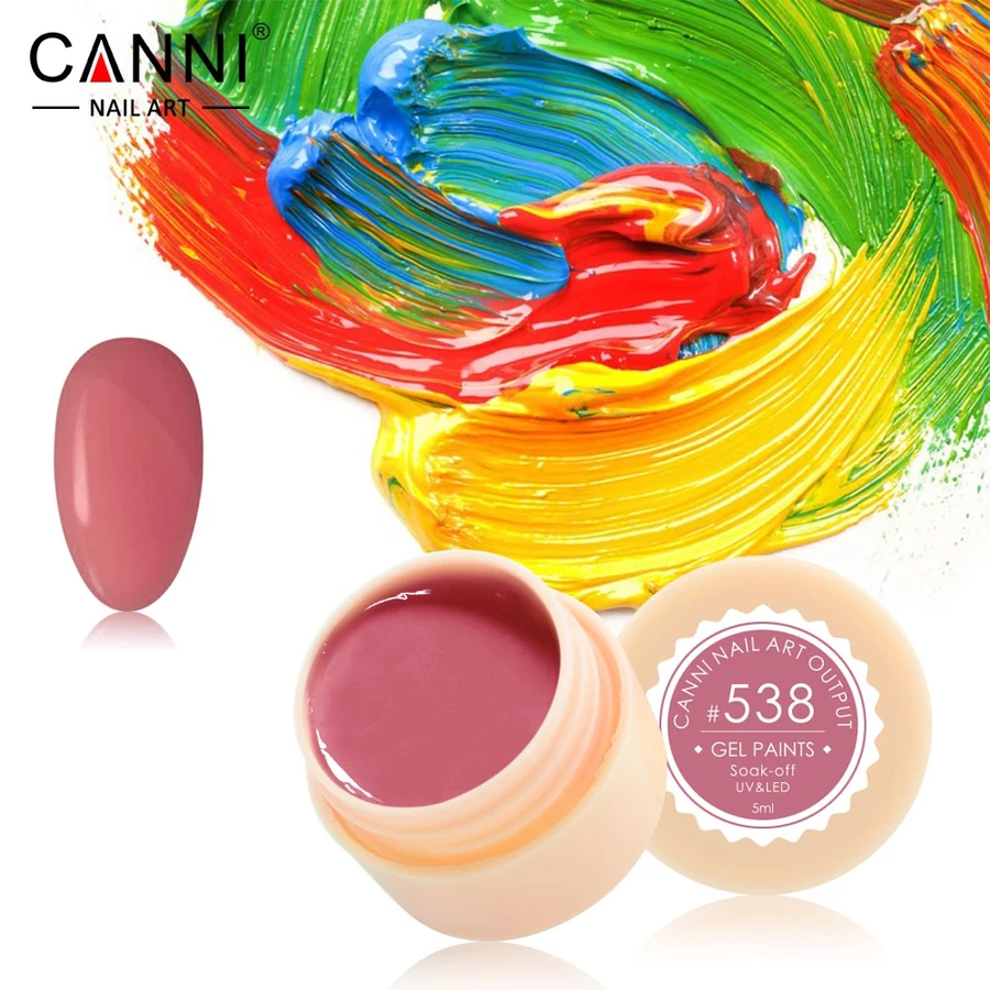 Гель-фарба Canni Gel Paint №538 темно-коралова 5 мл