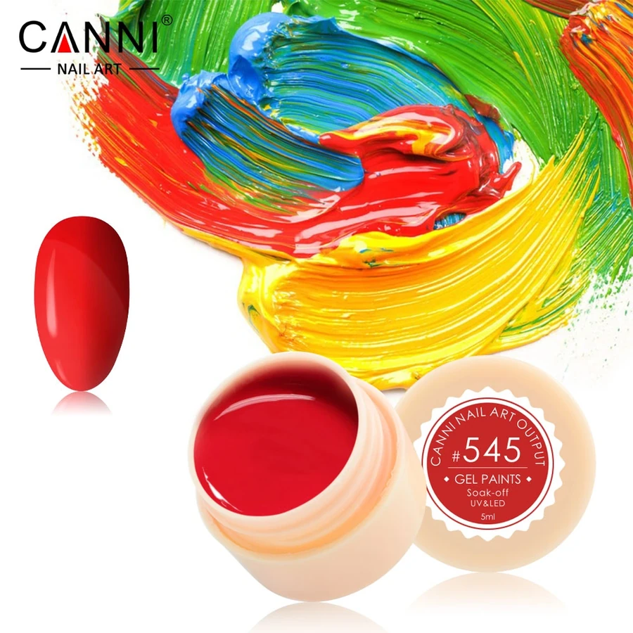 Гель-фарба Canni Gel Paint №545 яскрава червона 5 мл