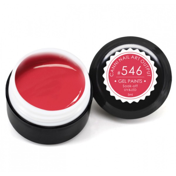 Гель-фарба Canni Gel Paint №546 яскравий червоно-рожевий 5 мл