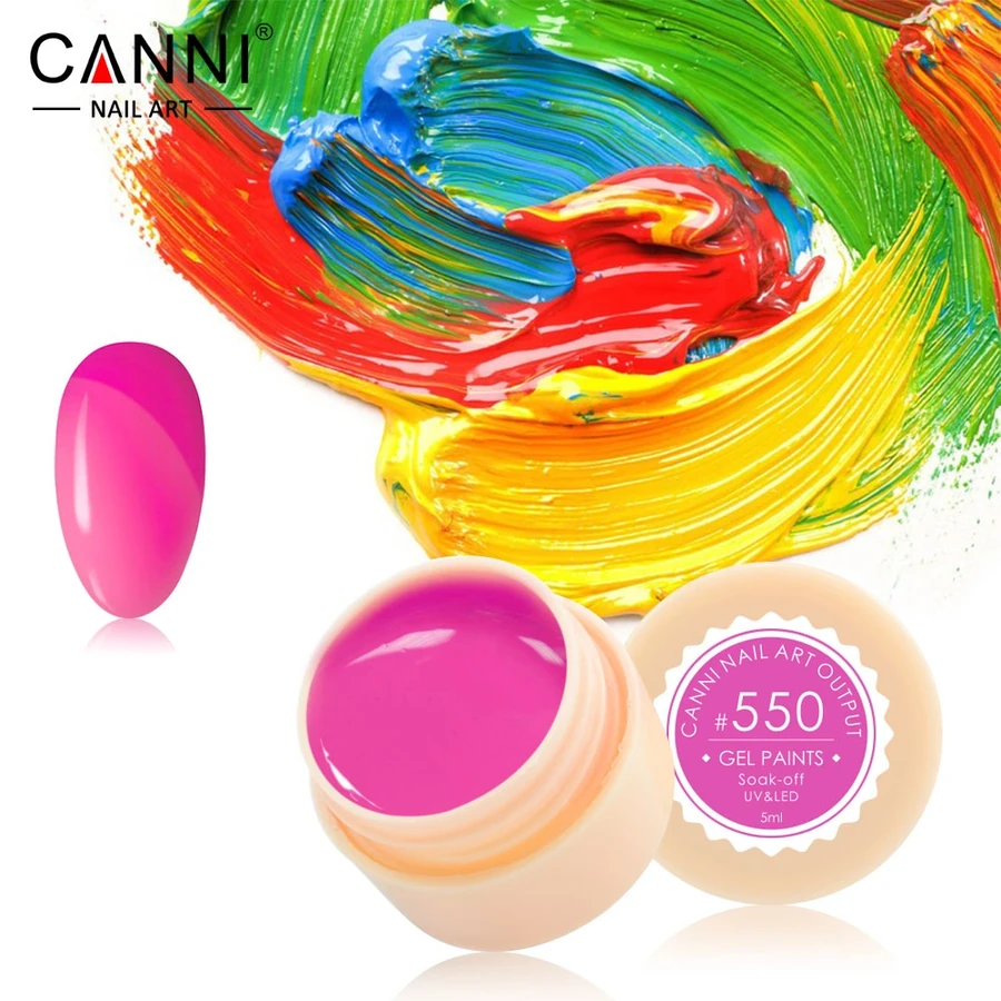 Гель-фарба Canni Gel Paint №550 рожева фуксія 5 мл