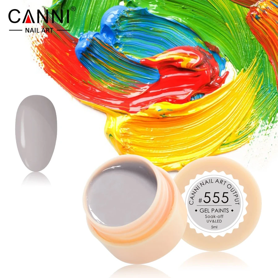 Гель-фарба Canni Gel Paint №555 світло-сіра 5 мл