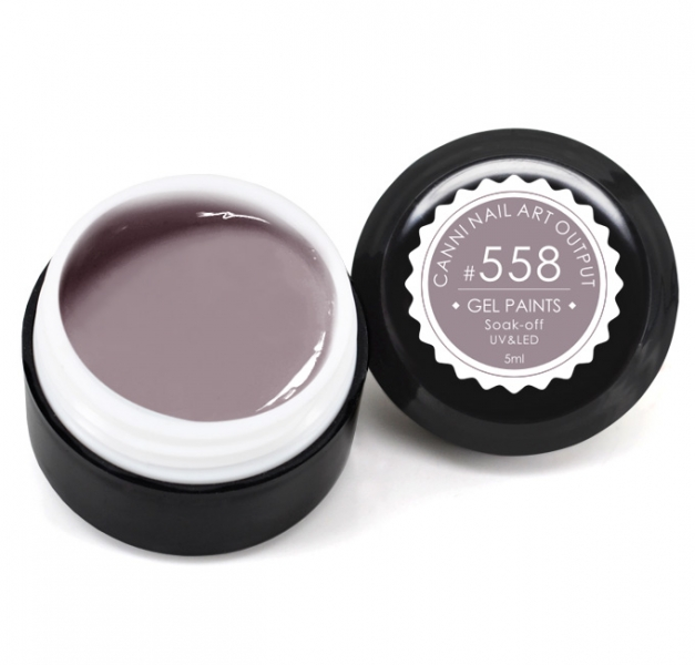 Гель-фарба Canni Gel Paint №558 лилово-сірий 5 мл