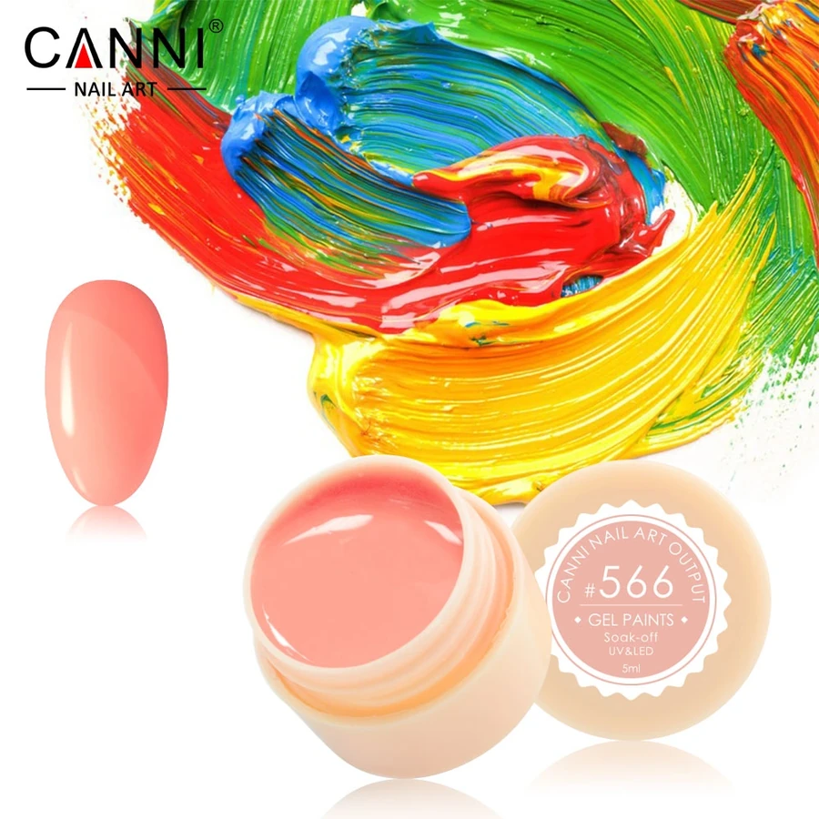 Гель-фарба Canni Gel Paint №566 жовто-рожева 5 мл