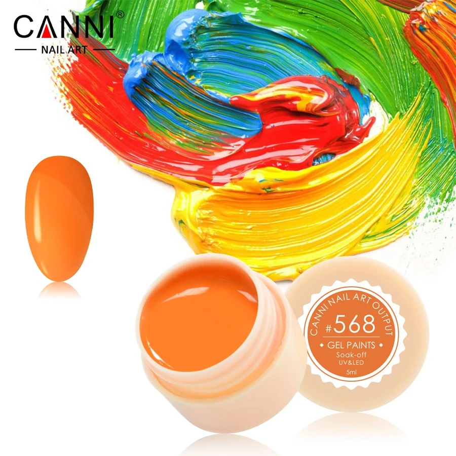Гель-фарба Canni Gel Paint №568 яскраво-жовтогаряча 5 мл