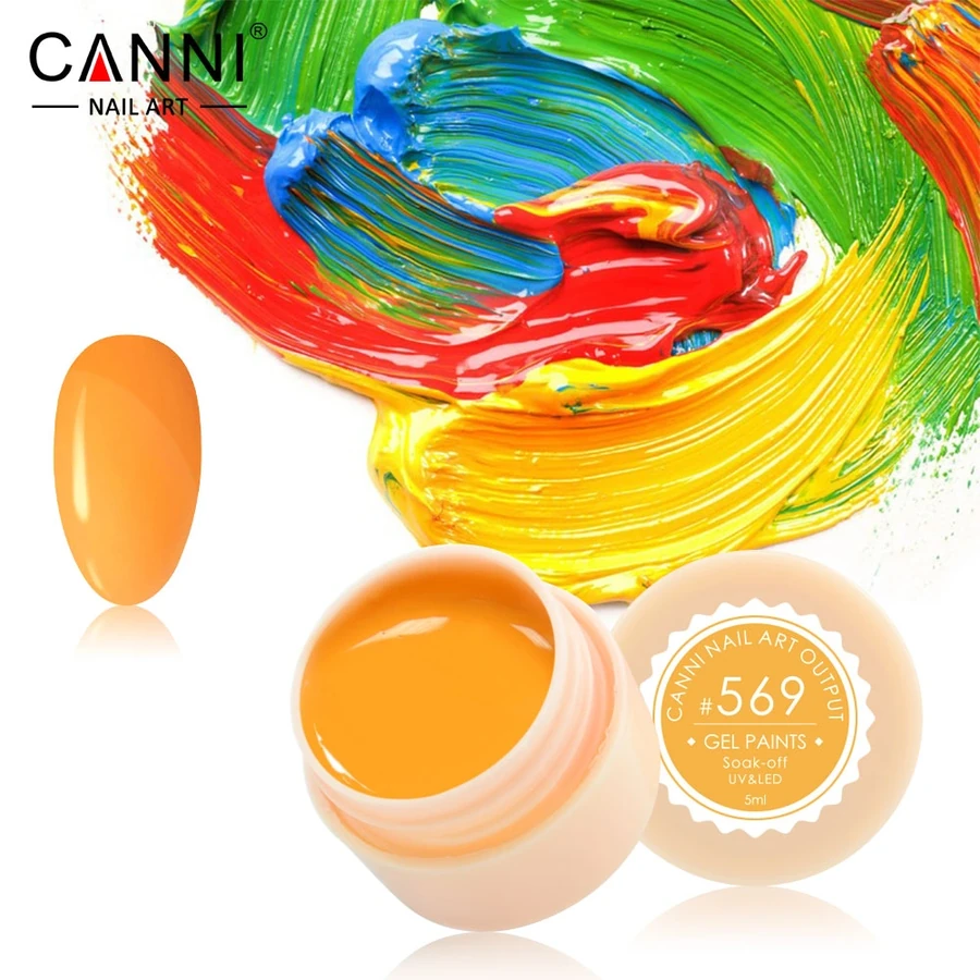 Гель-фарба Canni Gel Paint №569 світло-оранжева, неонова 5 мл