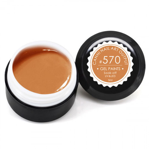 Гель-фарба Canni Gel Paint №570 помаранчево-карамельний 5 мл