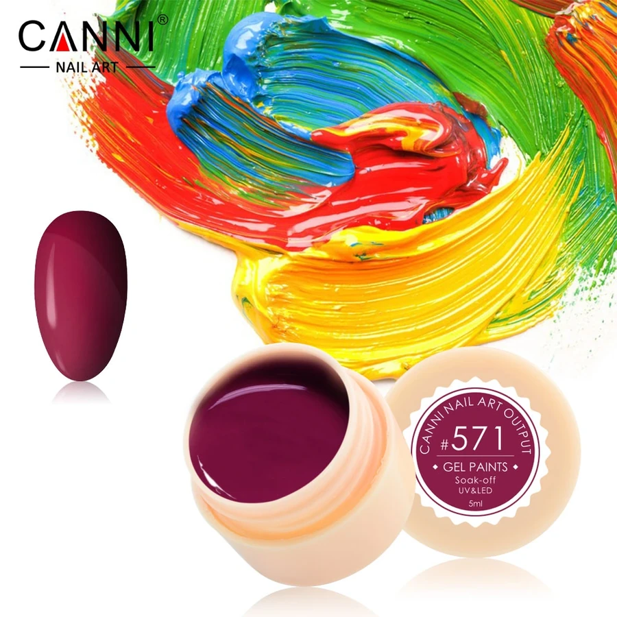Гель-фарба Canni Gel Paint №571 темно-вишнева 5 мл