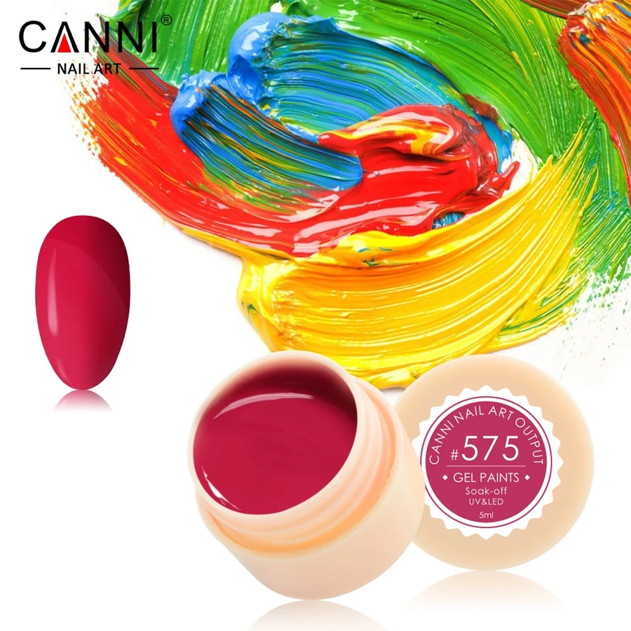 Гель-фарба Canni Gel Paint №575 пастельна червона 5 мл