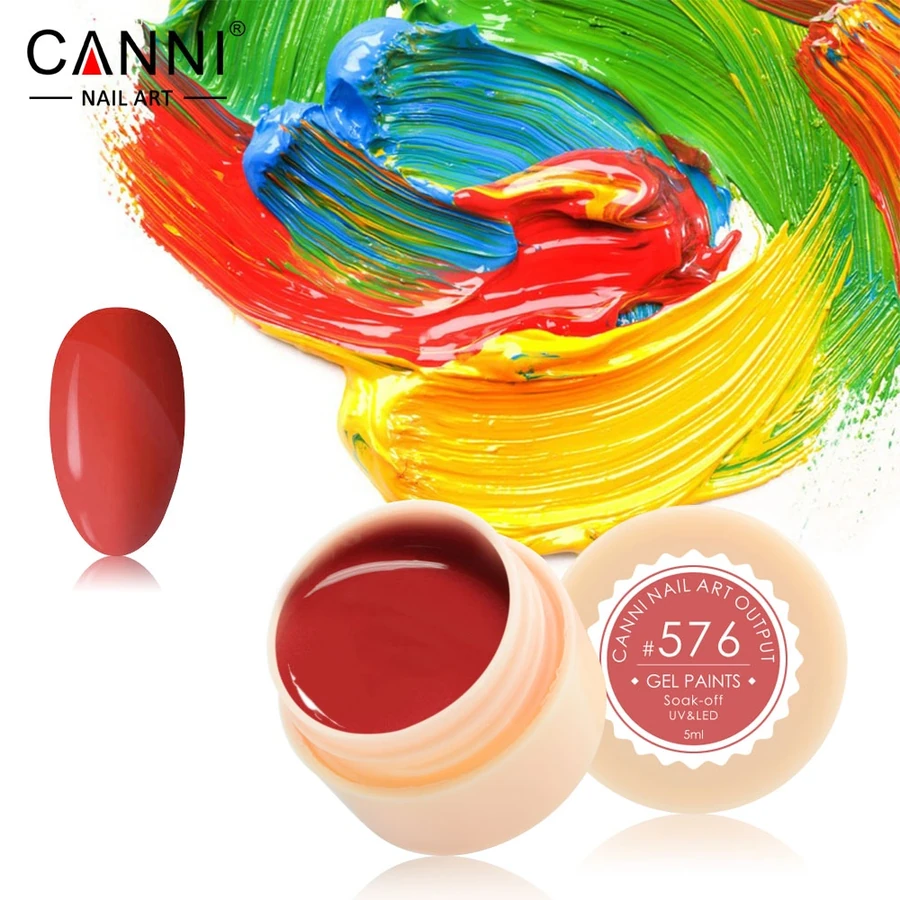 Гель-фарба Canni Gel Paint №576 класична червона 5 мл