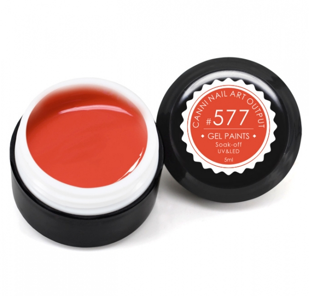 Гель-фарба Canni Gel Paint №577 помаранчево-червоний 5 мл