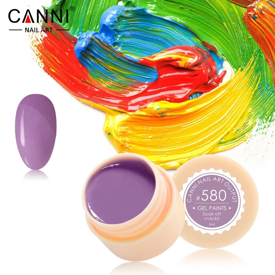 Гель-фарба Canni Gel Paint №580 пастельно-лілова 5 мл