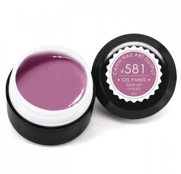 Гель-фарба Canni Gel Paint №581 пастельний рожево-ліловий 5 мл