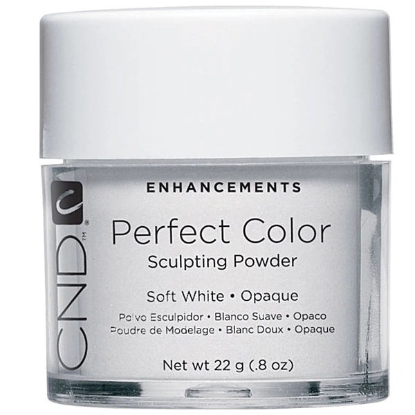 Ніжно-біла акрилова пудра CND Perfect Color Soft White 22 г