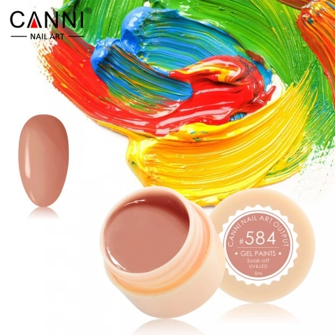 Гель-фарба Canni Gel Paint №584 ніжна карамельна 5 мл