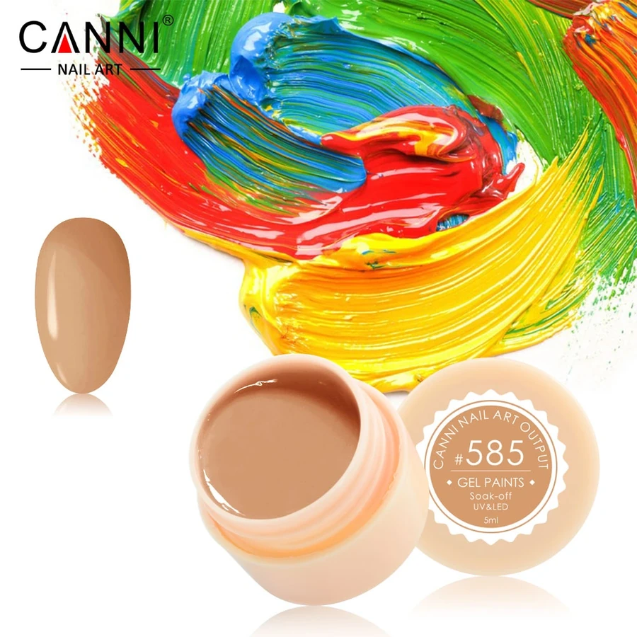 Гель-фарба Canni Gel Paint №585 тілесна карамельна 5 мл