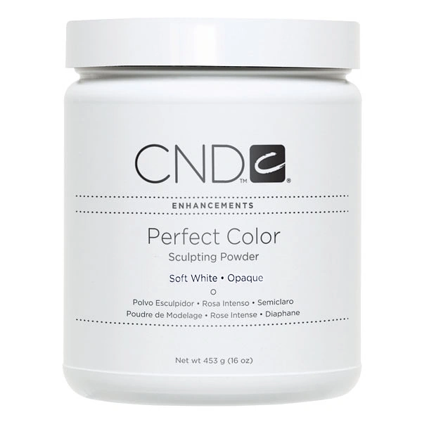 Ніжно-біла акрилова пудра CND Perfect Color Soft White 453 г