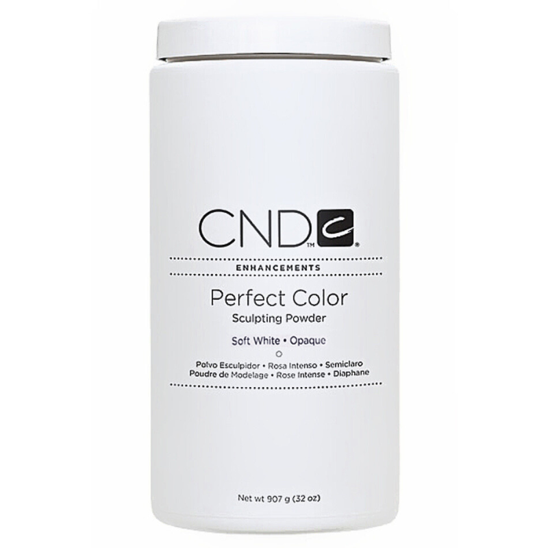 Ніжно-біла акрилова пудра CND Perfect Color Powder Soft White Opaque 907 г