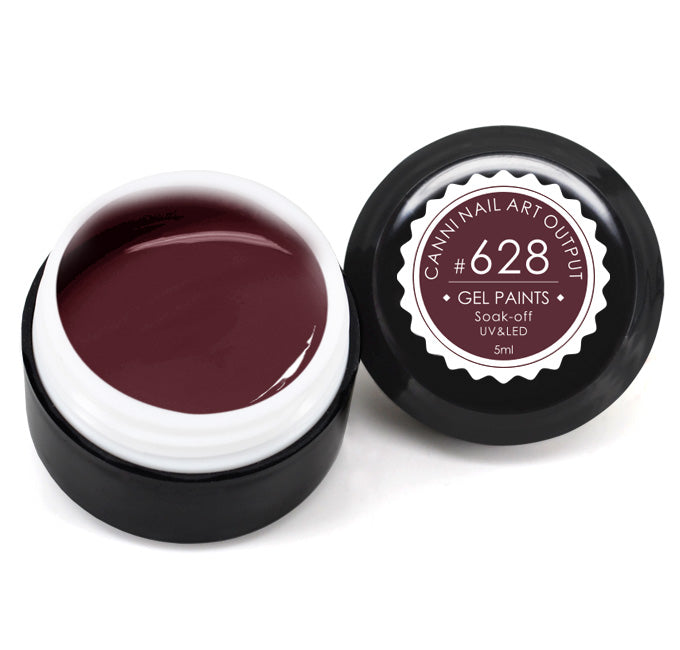 Гель-фарба Canni Gel Paint №628 коричнево-бордовий 5 мл