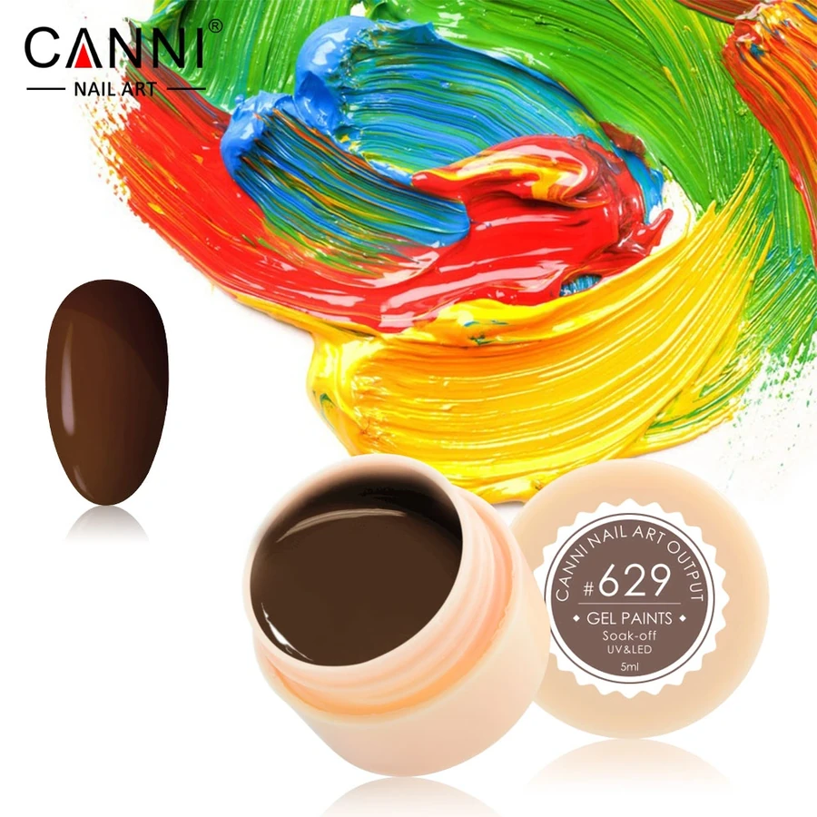 Гель-фарба Canni Gel Paint №629 коричнева 5 мл