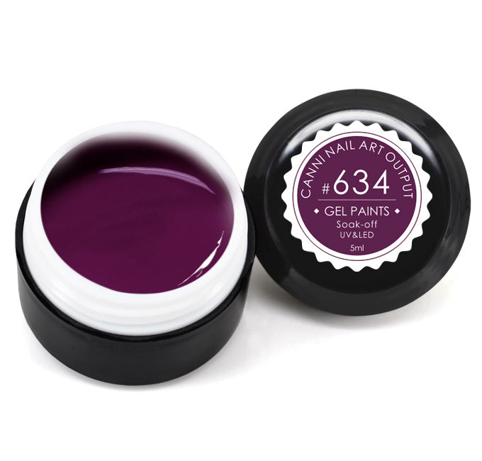 Гель-фарба Canni Gel Paint №634 темно-пурпурний 5 мл