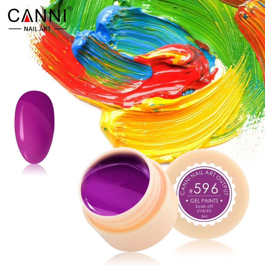 Гель-фарба Canni Gel Paint №596 рожево-сливова 5 мл