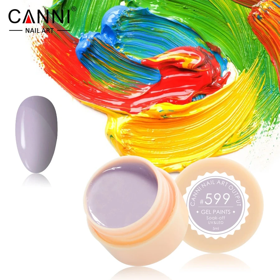 Гель-фарба Canni Gel Paint №599 світло-сіра 5 мл