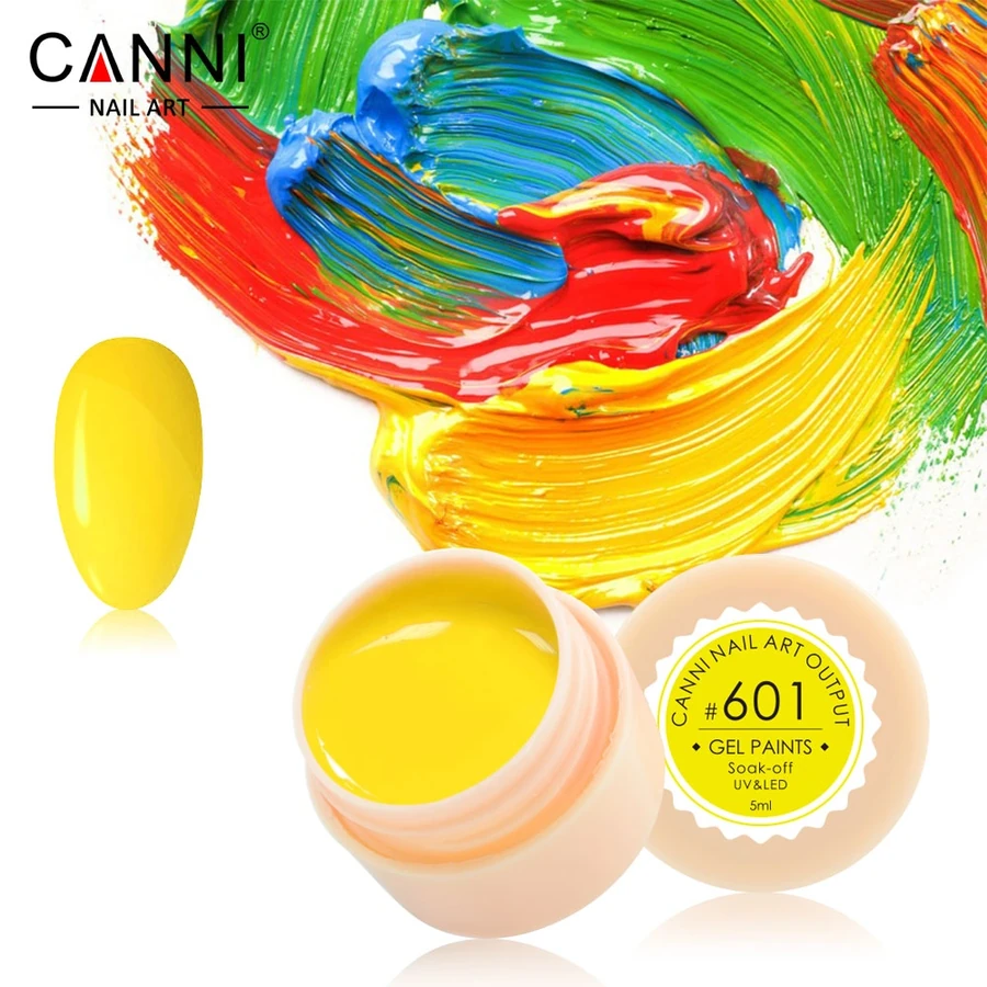 Гель-фарба Canni Gel Paint №601 тепла жовта 5 мл