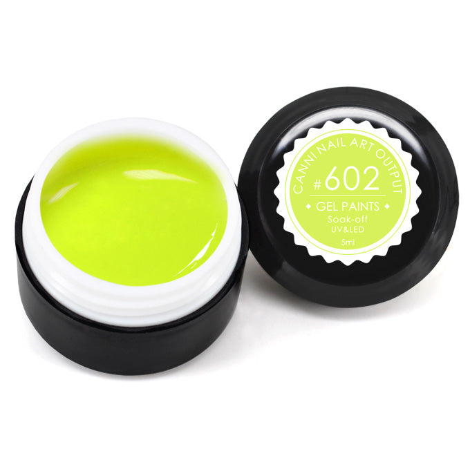 Гель-фарба Canni Gel Paint №602 жовта неонова 5 мл