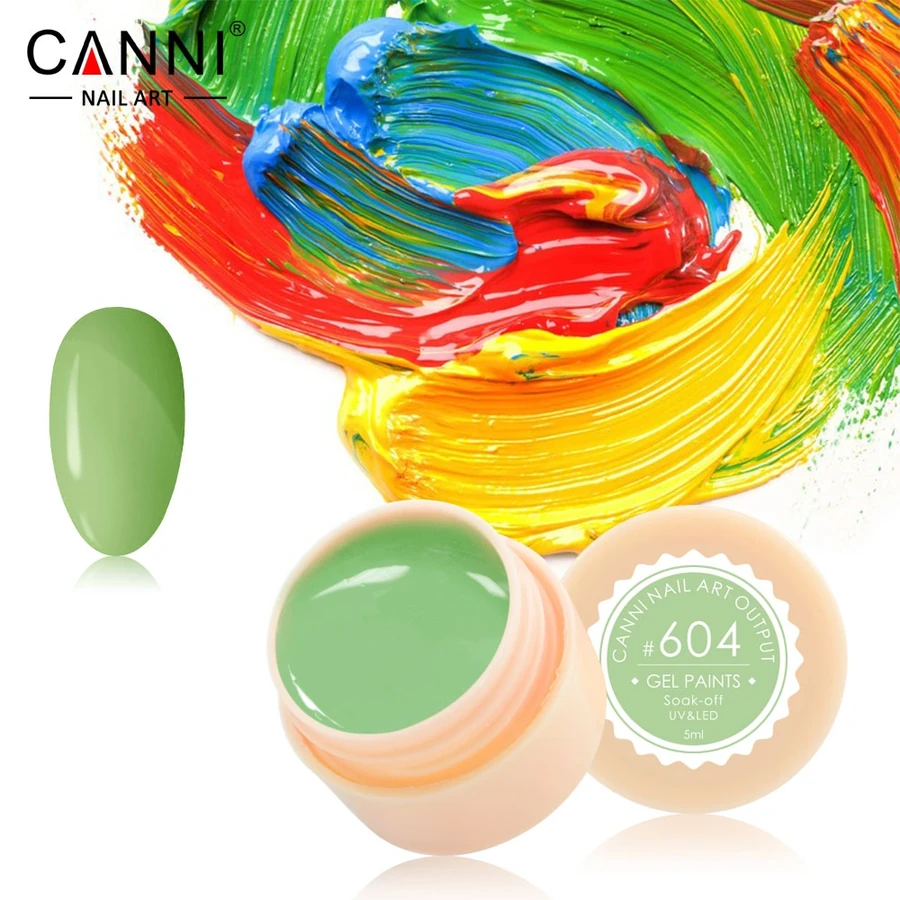 Гель-фарба Canni Gel Paint №604 блідо-салатова 5 мл