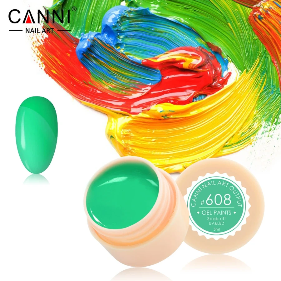 Гель-фарба Canni Gel Paint №608 весняно-зелена 5 мл
