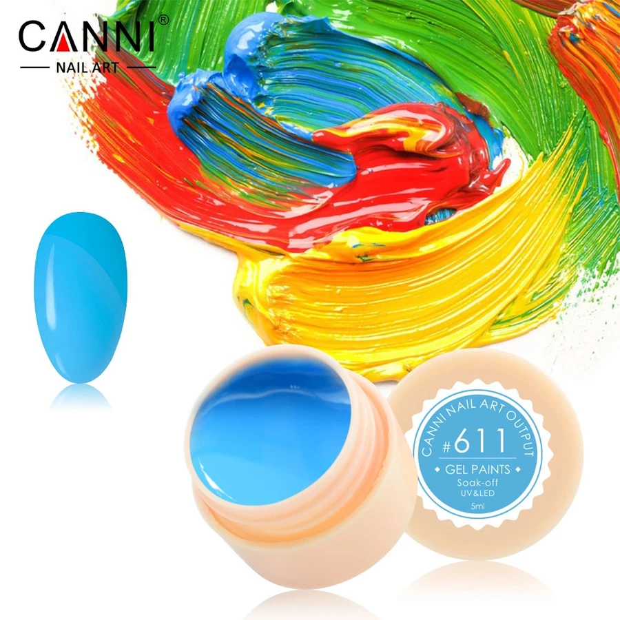 Гель-фарба Canni Gel Paint №611 синьо-блакитна 5 мл