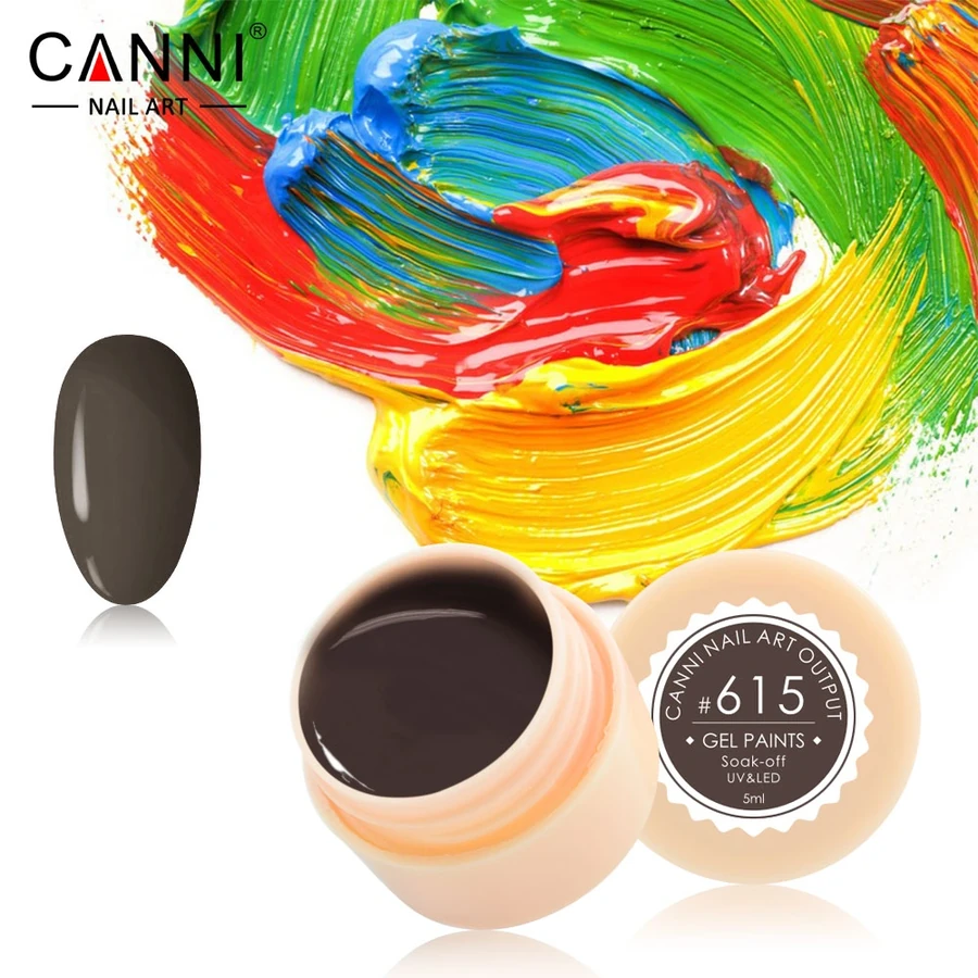 Гель-фарба Canni Gel Paint №615 сіро-коричнева 5 мл