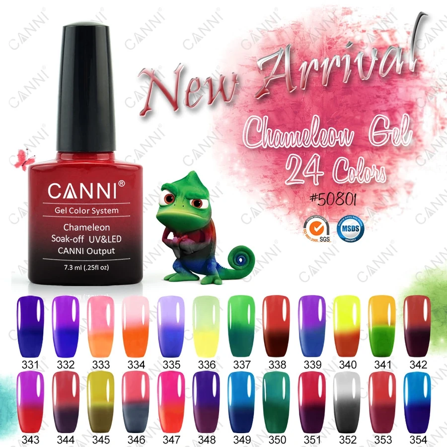 Палітра термо гель-лаків Canni Thermo Gel Polish Palette 24 кольори
