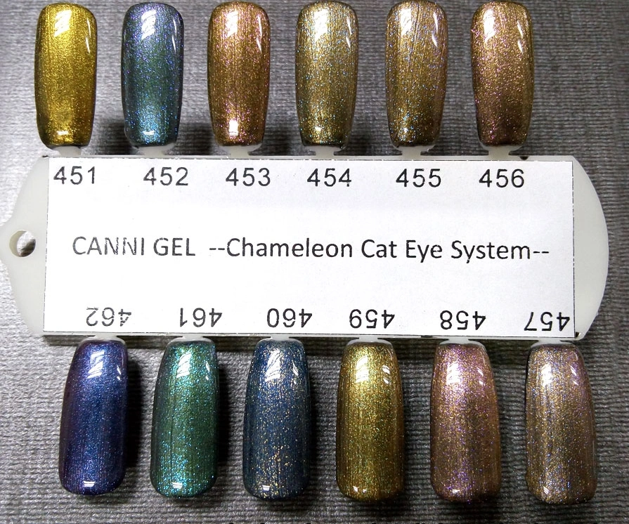 Палітра гель-лаків котяче око-хамелеон Canni Cats Eye - Chameleon Gel Polish Palette 1 ромашка 1 шт