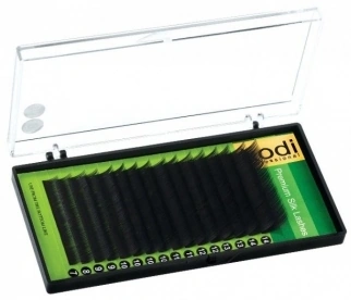 Вії вигин B 0.15 Kodi Curved Eyelashes B 0.15 (16 rows: 12 мм) Butterfly Package 16 рядів: 12мм