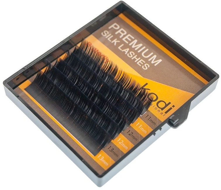 Вії вигин B 0.12 Kodi Curved Eyelashes B 0.12 (6 rows: 11-2,12-2,13-2), Butterfly Package 6 рядів: 11-2,12-2,13-2