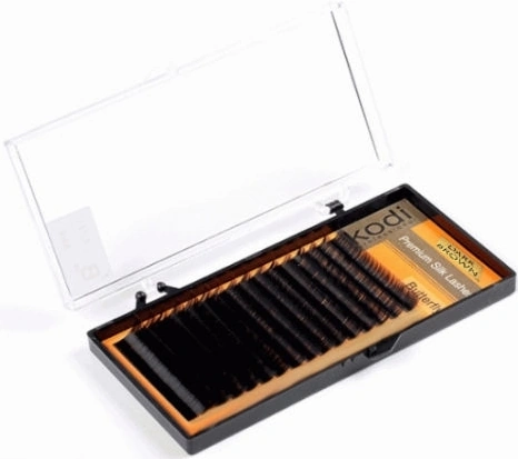 Вії вигин З 0.12 Kodi Curved Eyelashes C 0.12 (16 rows: 8-14), Butterfly Package 16 рядів: 8-14