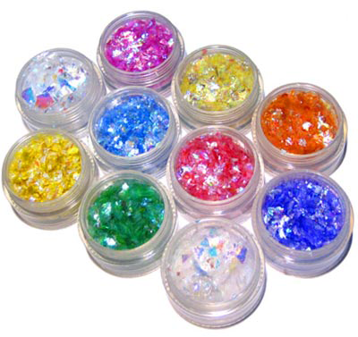 Слюда для нігтів у баночці 1 шт YRE Mica Flakes in Box