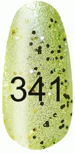 Лак Kodi Nail Polish №341 текстурний, світло золото з насиченими золотистими блискітками, матовий 15 мл