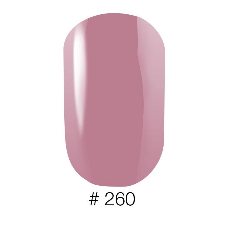 Гель-лак Naomi Gel Polish №260 м`який рожевий, емалевий 6 мл