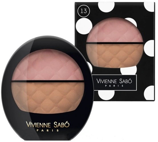 Подвійні рум`яна-хайлайтер Vivienne Sabo Teinte Delicate №13 2 г + 3 г
