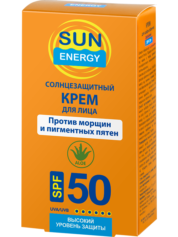 Sun Energy Sunscreen for Face Against Wrinkles and Age Spots SPF50 30 мл